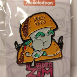 Invader Zim Gir Krazy Taco Enamel Pin Authentic Nickelodeon Collectible